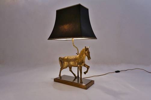 Vintage horse lamp bronze by Maison Jansen, 1970`s, French